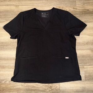 Figs Women’s Black XXL Casma Three-Pocket Scrub Top